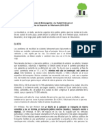 Propuestas para El Plan de Desarrollo de Villavicencio 2016-2019