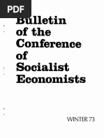 Conference of Socialist Economists Bulletin Winter - 73