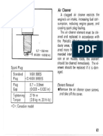 KE100 Oil Pump Cable Adjustment