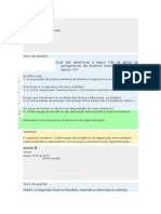 Gabarito - Modulo III - Relações Internacionais: Teoria e História EAD