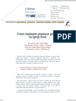 Como Implantar Pequenos Grupos - Artigo