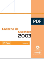 Concurso Vestibular - Caderno de Questões 2004