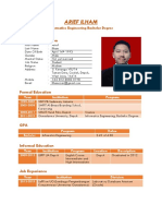 Curriculum Vitae Arief