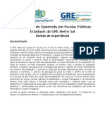 Implantação Do Openredu em Escolas Públicas Estaduais Da GRE Metro Sul