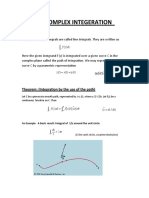 Complex Integeration: Theorem: (Integration by The Use of The Path)