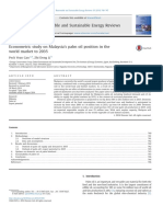 Econometric Study On Malaysia's Palm Oil Position in The