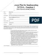 Lesson Plan For Implementing NETS - S-Template I: (More Directed Learning Activities)