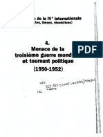 Rodolphe Prager, Les Congrès de La IVe Internationale. Tome 4. Menace de La Troisième Guerre Mondiale Et Tournant Politique, 1950-1952