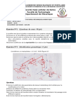 Examen de Robotique Master II CSM 2015