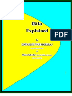 GITA EXPLAINED - ''Dnyaneshvari" A Marathi Title Translated in English