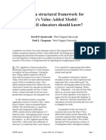 Giving A Structural Framework For Ohio's Value-Added Model: What All Educators Should Know?