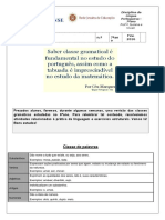 Classe de Palavras - Exercícicios