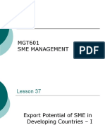 SME Management - MGT601 Power Point Slides Lecture 37