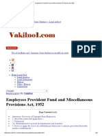 Employees Provident Fund and Miscellaneous Provisions Act, 1952