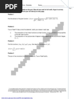 FX X XX X X: AP Calculus BC:: Quiz One:: Shubleka Name