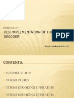 Vlsi Implementation of Turbo Decoder: Seminar On