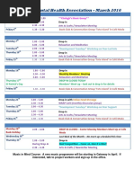 March 2016 Schedule