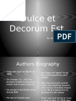 Dulce Et Decorum Est