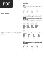 Lexicology Exercises