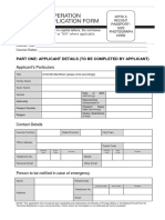 Part One: Applicant Details (To Be Completed by Applicant)