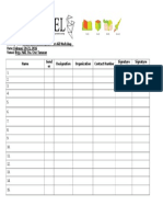 Name Gend Er Designation Organization Contact Number Signature (Day1) Signature (Day2)