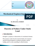 Theories of Failure Under Static Load