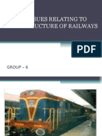 Major Issues Relating To Infrastructure of Indian Railways