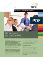 MBS in Safety and Health at Work