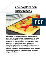 Tarta de Hojaldre Con Frutas Frescas