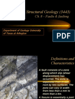 Structural Geology (3443) : Ch. 8 - Faults & Faulting