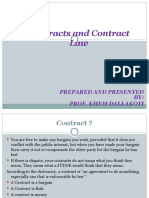 Contracts and Contract Law: Prepared and Presented BY: Prof. Khem Dallakoti