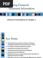 Using Financial Statement Information: Electronic Presentations For Chapter 3