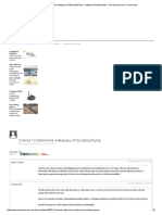 Criteria To Determine Adequacy of Existing Pump - Industrial Professionals - Cheresources