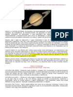 Saturno Nas Casas Astrológicas e Nos Signos