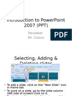 Introduction To Powerpoint 2007 (PPT) : Reviewer Mr. Cosico