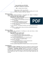 Outline Cause and Effect of Smoking