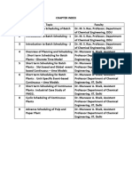 Scheduling Optimisation of Chemical Process Plant