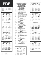 Calendar MHS 2010-11