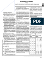 Évaluation Du Coef Cient de Débit Et Du Diamètre de Passage