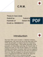 Thesis & Case Study Submit By-Submit To - Kawinder Jit Sakshi Sharma Enroll No.-5800800101