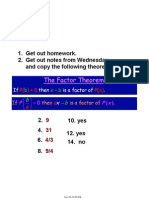 Get Out Homework. 2. Get Out Notes From Wednesday and Copy The Following Theorem