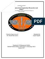 Employees Perception About Organization HR Practices and Welfare