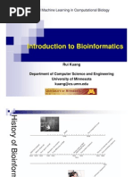 Introduction To Bioinformatics: CSCI8980: Applied Machine Learning in Computational Biology