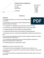 Class 12 Physics Practical List