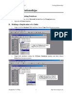 Creating Relationships: A. Opening An Existing Database