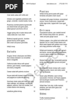 Deleece Restaurant Appetizers Pastas: Dinner Menu