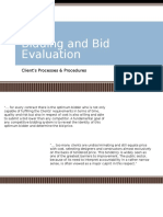 Bidding and Bid Evaluation