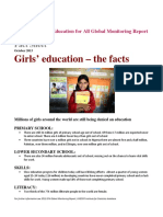 Girls' Education - The Facts: Fact Sheet