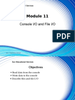 Console I/O and File I/O: Sun Educational Services