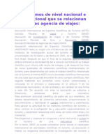 Organismos de Nivel Nacional e Internacional Que Se An